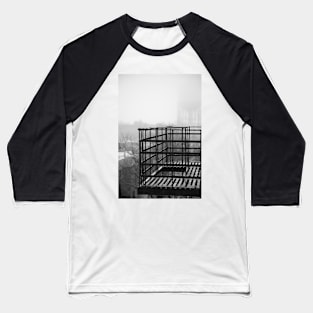 Foggy Fire Escape Baseball T-Shirt